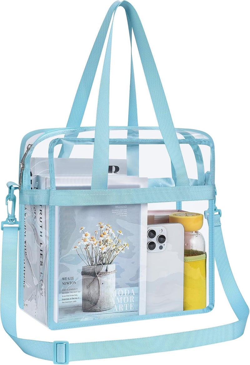 USPECLARE Clear Tote Bag for Stadium Events, 12x6x12 Transparent Stadium Bag for Work, Sports Games,Gym，Concerts - Image 1
